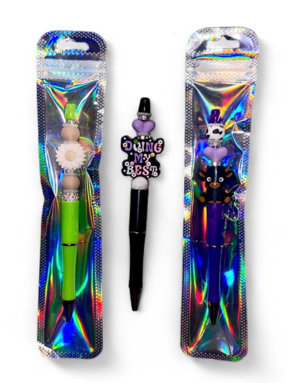 NWT Girly Ball Point Beaded Pens Buy 2, Get 1 FREE! | 3 Pens + 1 Ink Refill